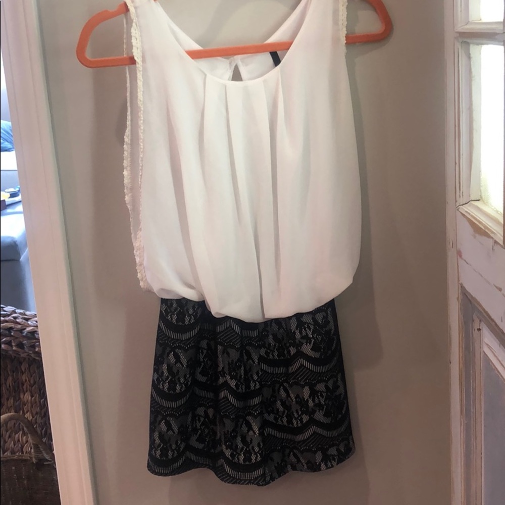 White and Black ROMPER